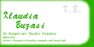 klaudia buzasi business card