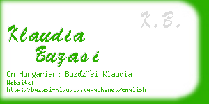 klaudia buzasi business card